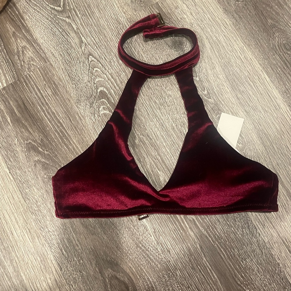 Radio Fiji Velvet Ziggy High Neck Bikini Top